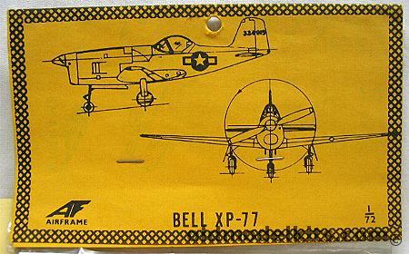 Airframe 1/72 Bell XP-77 - Bagged plastic model kit
